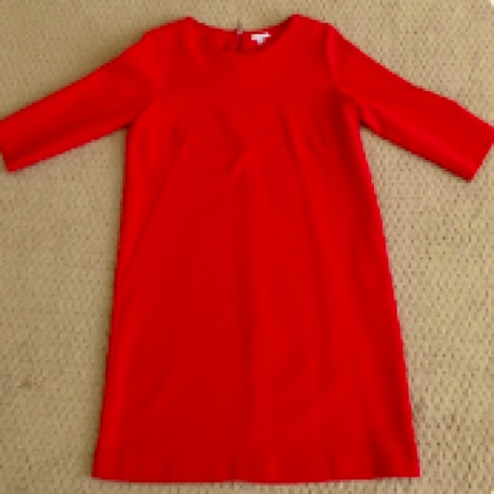 Red 3/4 sleeve gap dress, size 8